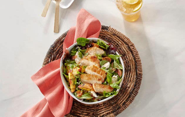 Grilled Peach Burrata Salad