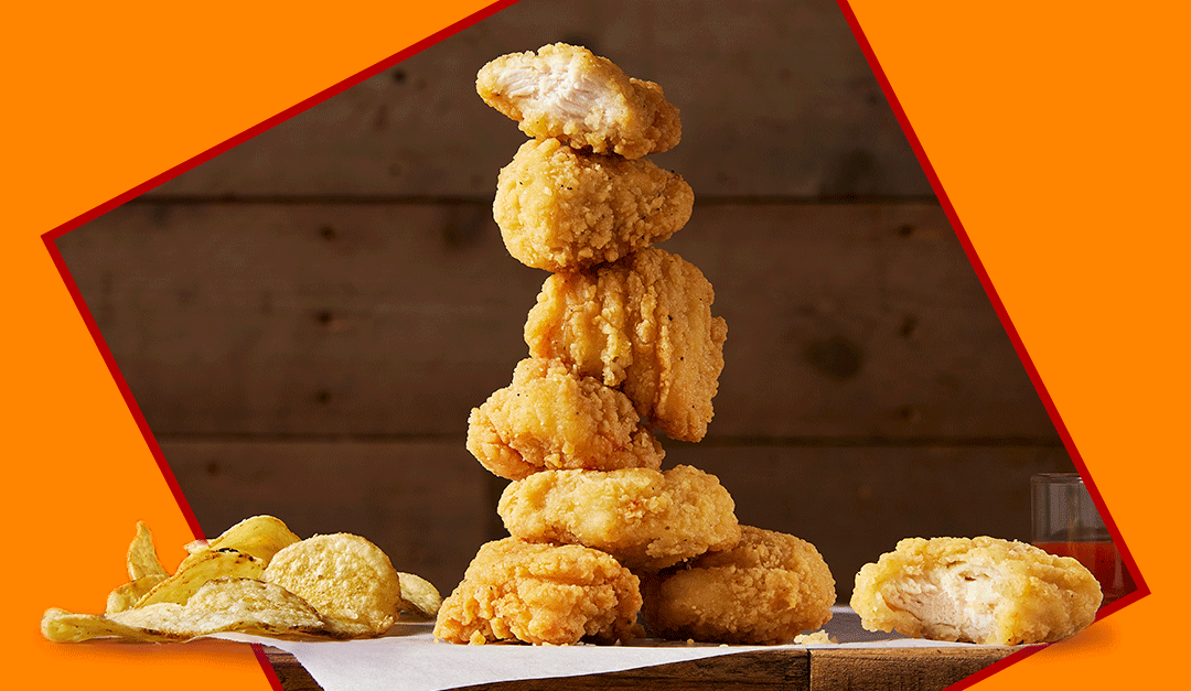 Stack of Tyson Red Label® Authentically Crispy Original Chicken Chunks