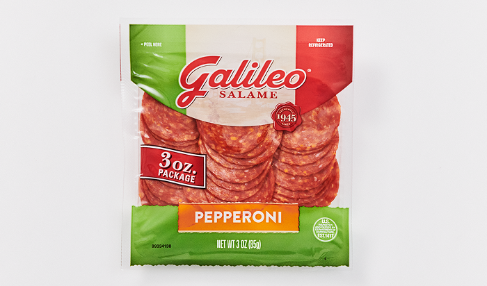 Galileo® Gourmet Snacks- Galileo® Pepperoni product in restaurant setting