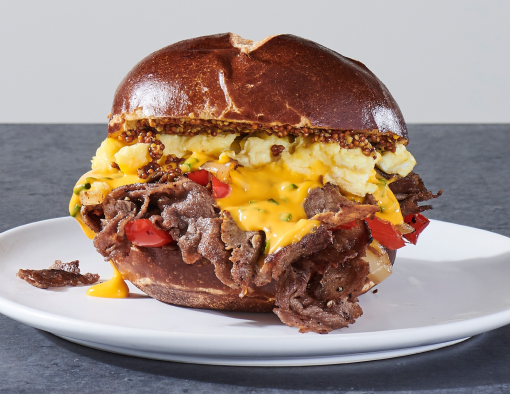 Philly Biergarten Steak Egg Sandwich