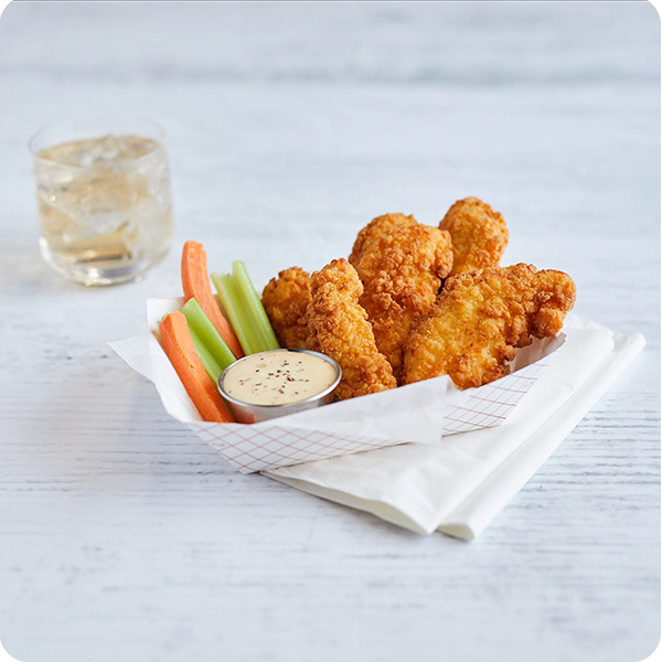 Uncooked Golden Crispy Chicken Tenderloin Fritters