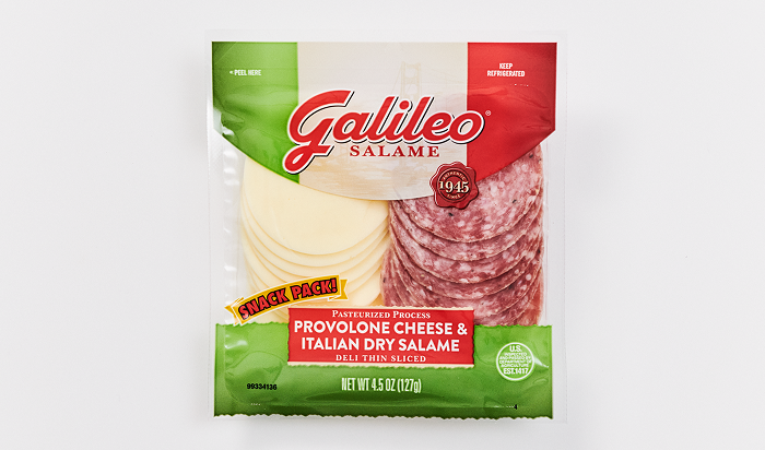 Galileo® Gourmet Snacks- Galileo® Pasteurized Process Provolone Cheese & Italian Dry Salame product in restaurant setting