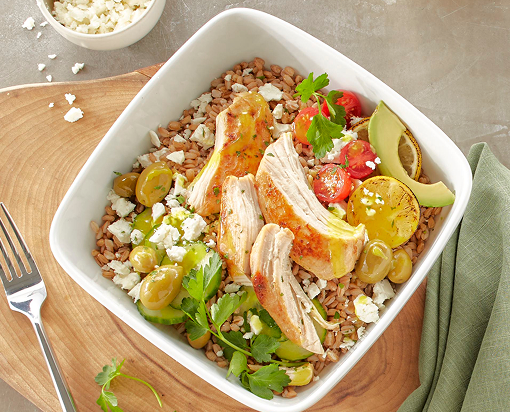 Mediterranean Chicken & Farro Bowl