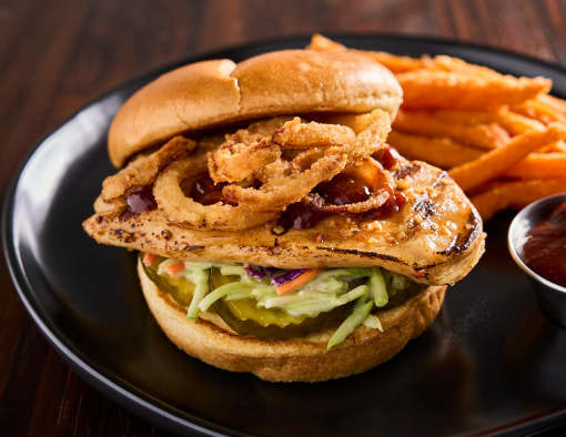 Chipotle Maple BBQ Chicken Sandwich featuring a Tyson Red Label® Grilled Chicken Breast Filet