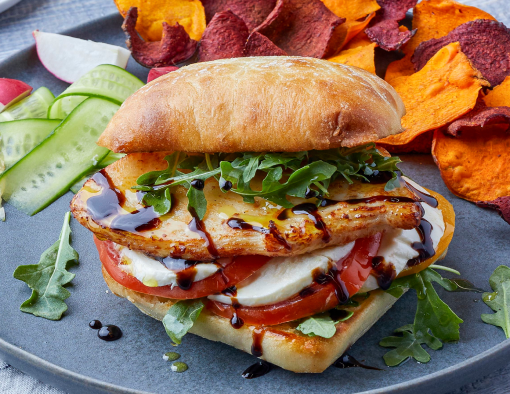 Roasted Chicken Caprese Sandwich