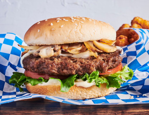 Mushroom and Swiss Burger Recipe