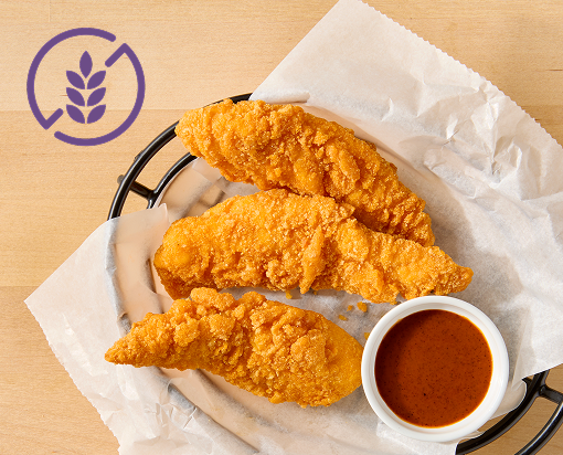 Tyson® Gluten Free Fully Cooked Breaded Chicken Tenderloins in restaurant setting