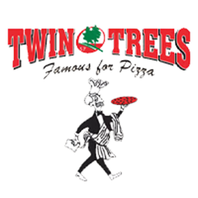 The Twin Trees logo features the name in red text with an icon of two green trees inside a circle