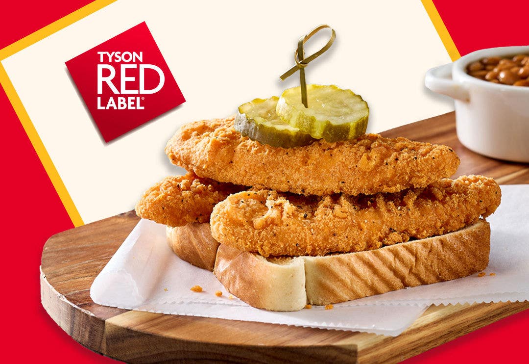 Chicken tenders on Texas toast with pickles