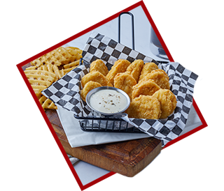 chicken nuggets and sauce 