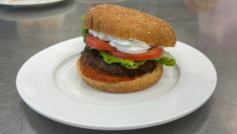 Image of K-12 Tikka Burger on a plate.