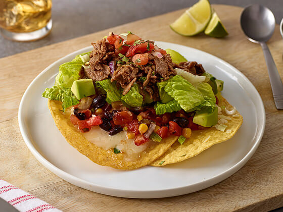 Image of Southwest Steak Tostada Recipe.